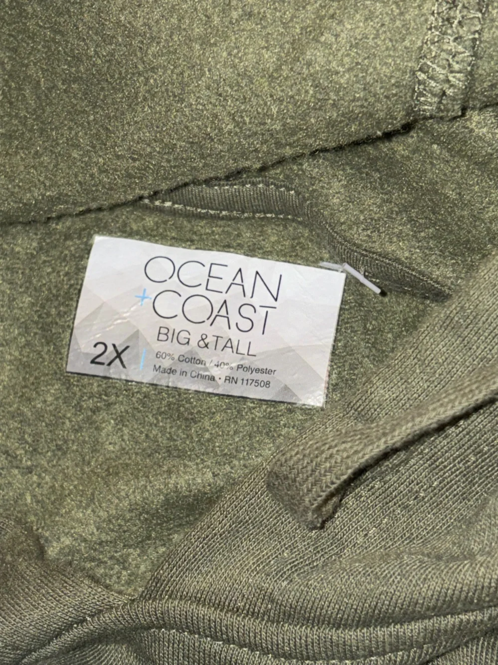 Men's Olive Green Hoodie Sweatshirt 2x
